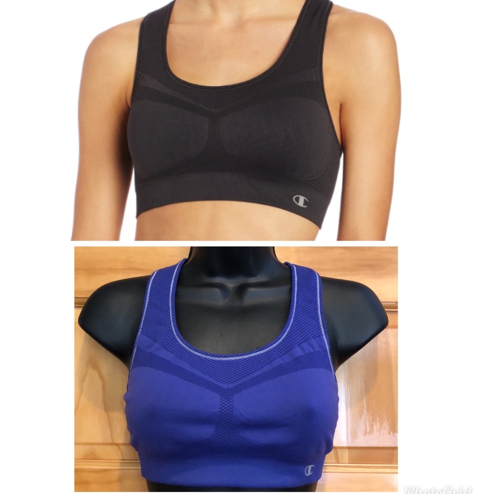 CHAMPION THE INFINITY RACERBACK SPORTS BRA - Purple - Blue Color